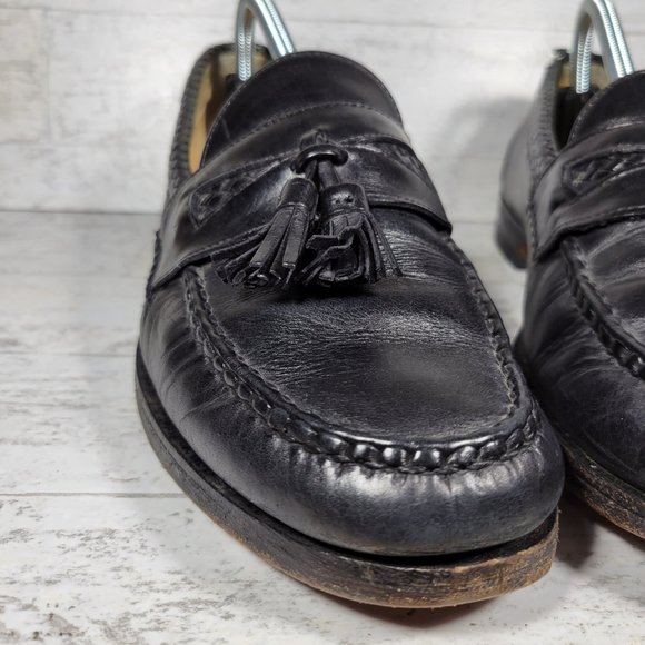 Allen Edmonds Mens Maxfield 47711 Black Leather Tassel Loafers Shoes Sz 10.5 D main image 15